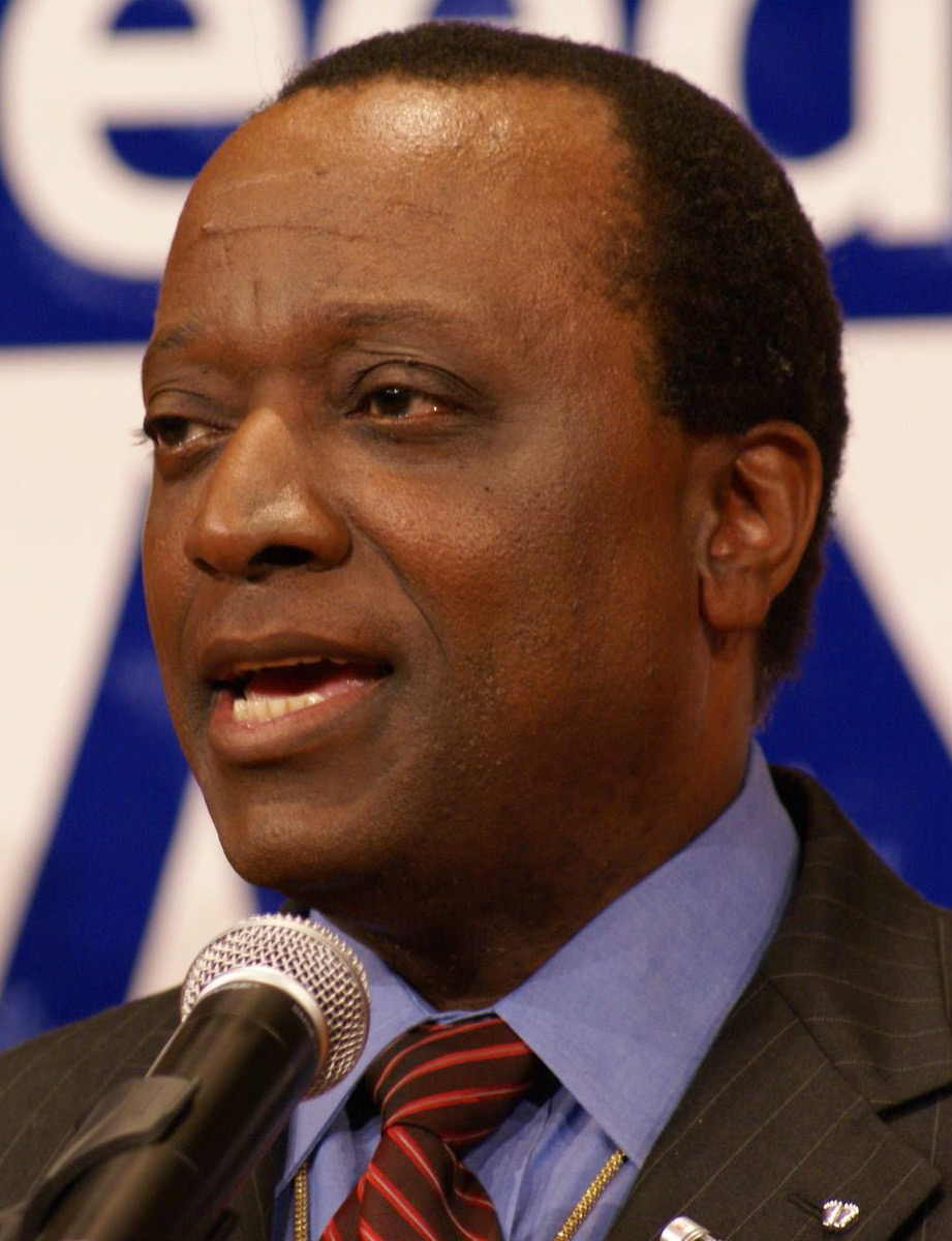 Alan Keyes at the microphone, 2015