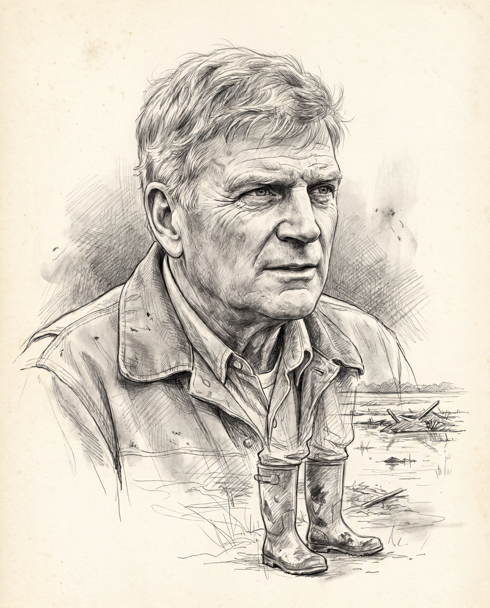 Franklin Graham — fine-art charcoal